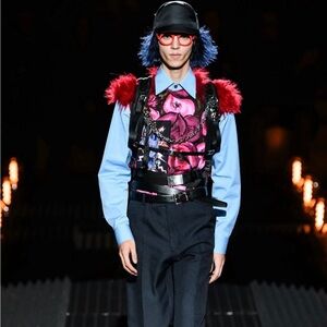 Runway Prada x Universal FW19 Mohair Frankenstein Button Up